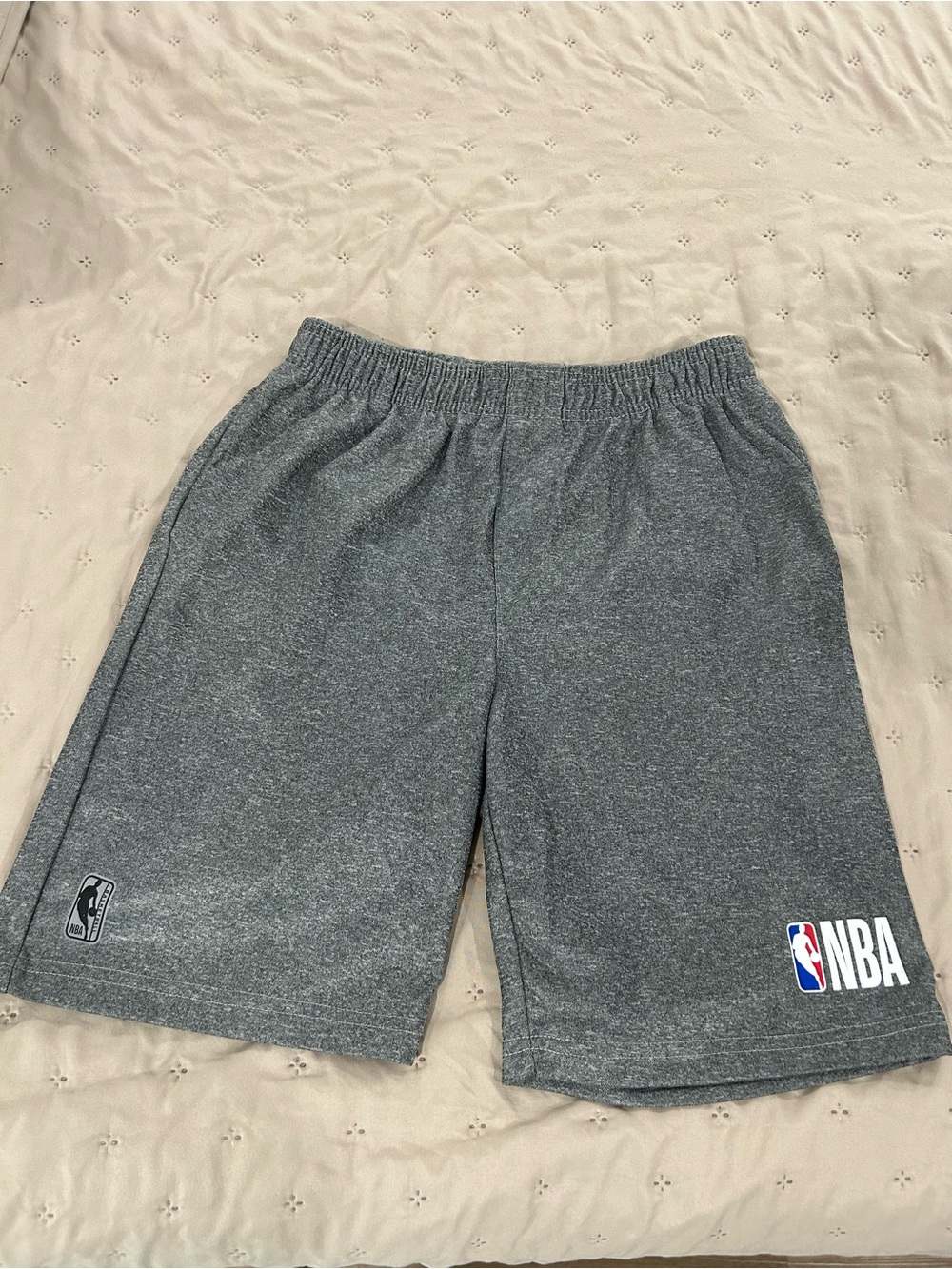 NBA Gray Heather Logo Pull-On Athletic Shorts